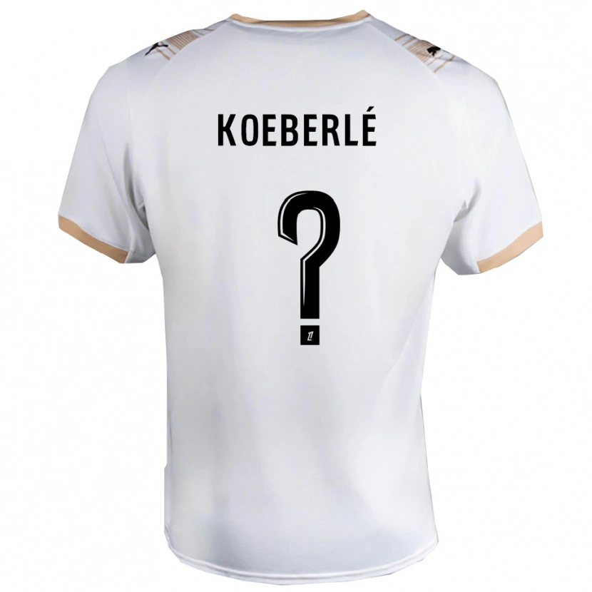 Danxen Kinder Samuel Koeberlé #0 Weiß Schwarz Auswärtstrikot Trikot 2025/26 T-Shirt Österreich