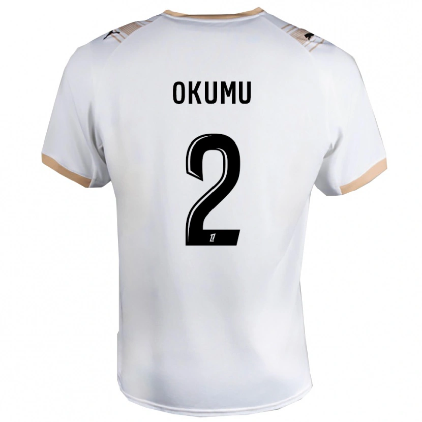 Danxen Kinder Joseph Okumu #2 Weiß Schwarz Auswärtstrikot Trikot 2025/26 T-Shirt Österreich