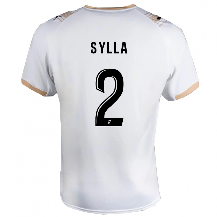 Danxen Kinder Mohamed Sylla #2 Weiß Schwarz Auswärtstrikot Trikot 2025/26 T-Shirt Österreich