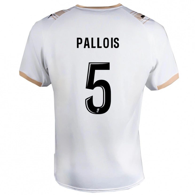 Danxen Kinder Nicolas Pallois #5 Weiß Schwarz Auswärtstrikot Trikot 2025/26 T-Shirt Österreich