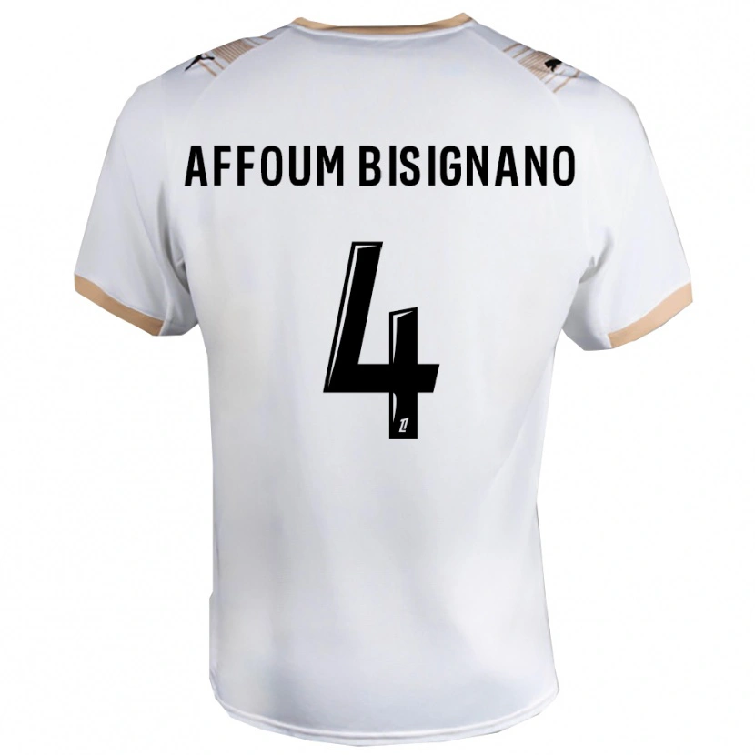 Danxen Kinder Layan Affoum Bisignano #4 Weiß Schwarz Auswärtstrikot Trikot 2025/26 T-Shirt Österreich