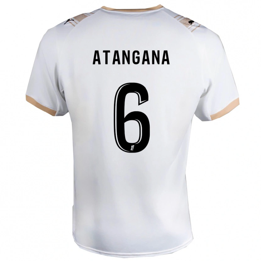 Danxen Kinder Valentin Atangana #6 Weiß Schwarz Auswärtstrikot Trikot 2025/26 T-Shirt Österreich