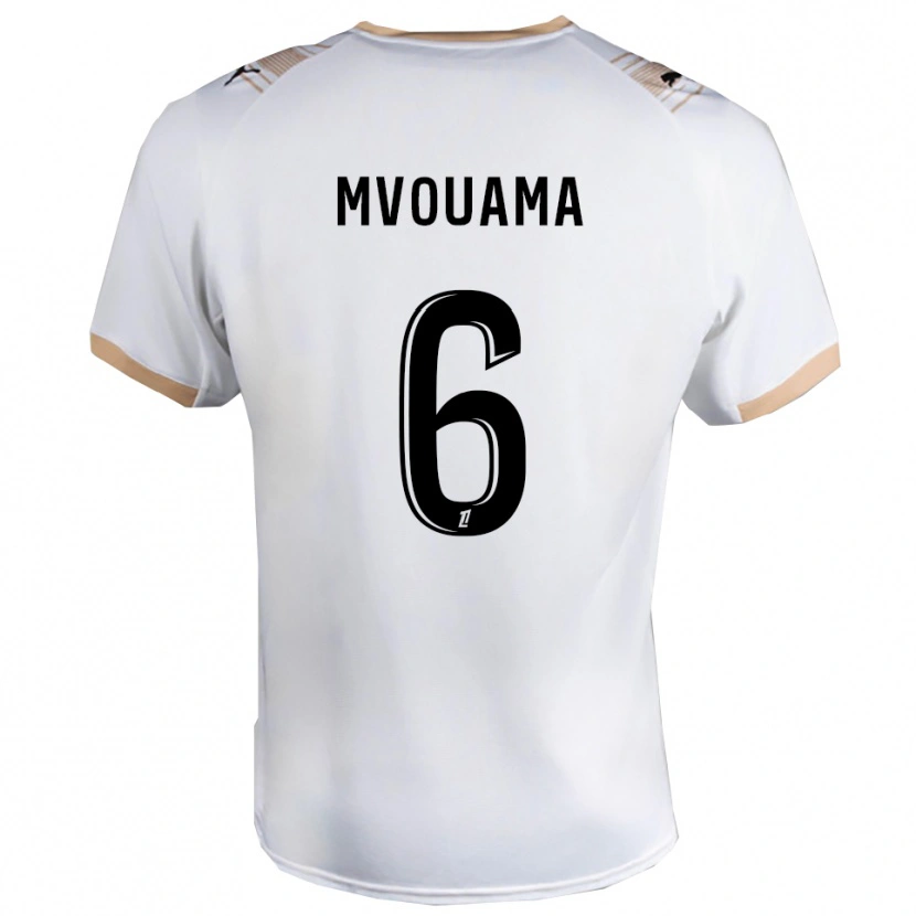 Danxen Kinder Oliver Mvouama #6 Weiß Schwarz Auswärtstrikot Trikot 2025/26 T-Shirt Österreich