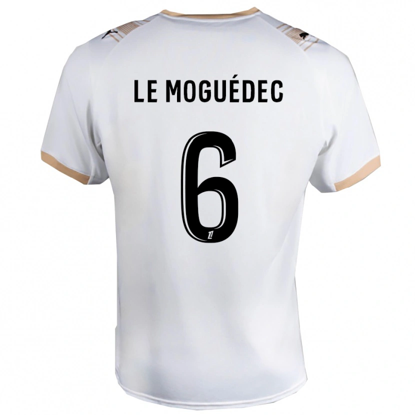 Danxen Kinder Anaële Le Moguédec #6 Weiß Schwarz Auswärtstrikot Trikot 2025/26 T-Shirt Österreich