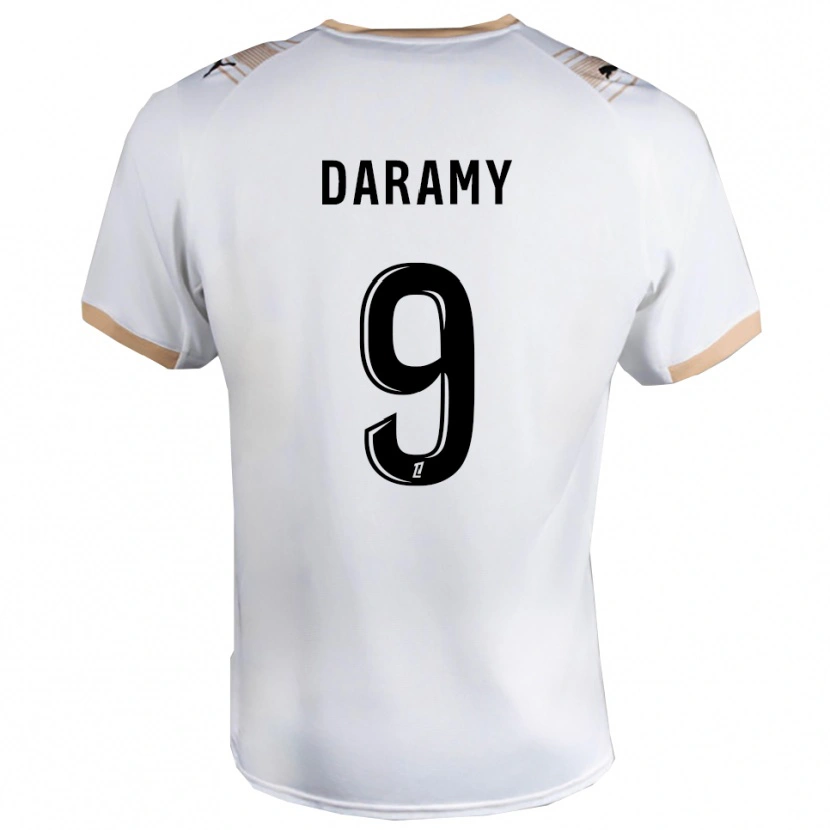 Danxen Kinder Mohamed Daramy #9 Weiß Schwarz Auswärtstrikot Trikot 2025/26 T-Shirt Österreich