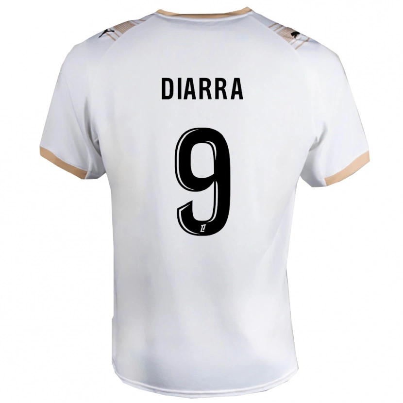 Danxen Kinder Thiemoko Diarra #9 Weiß Schwarz Auswärtstrikot Trikot 2025/26 T-Shirt Österreich