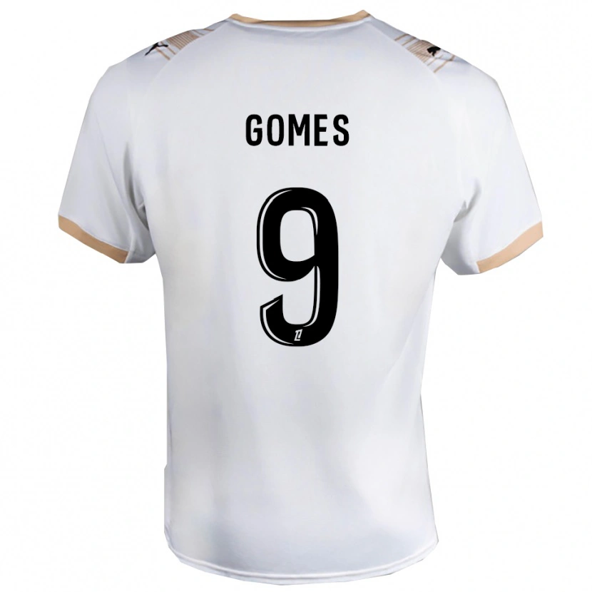 Danxen Kinder Mélissa Gomes #9 Weiß Schwarz Auswärtstrikot Trikot 2025/26 T-Shirt Österreich