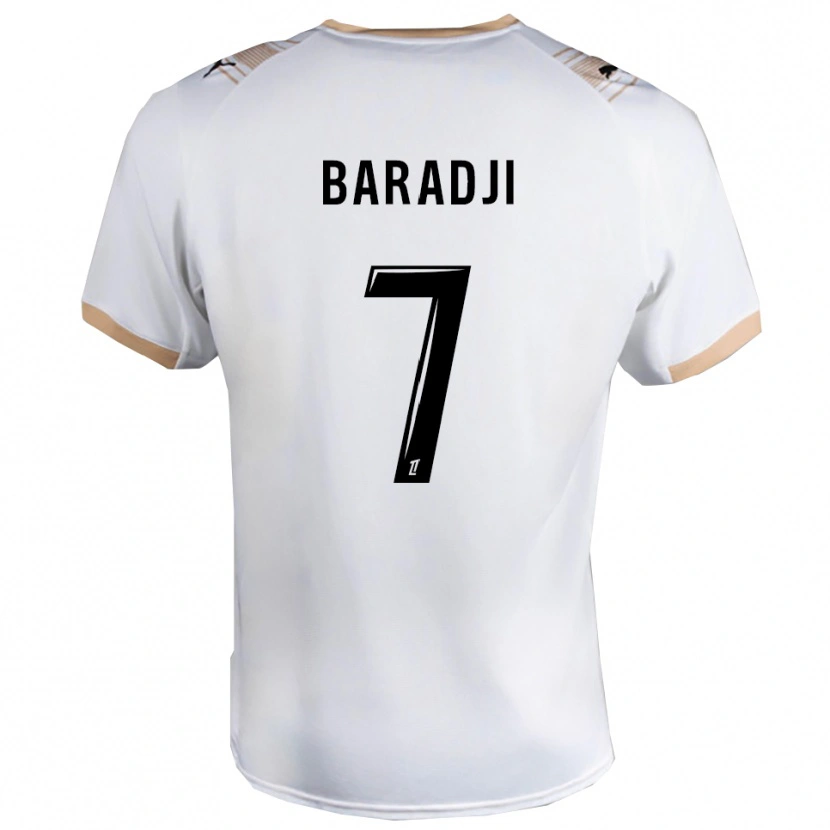 Danxen Kinder Adama Baradji #7 Weiß Schwarz Auswärtstrikot Trikot 2025/26 T-Shirt Österreich