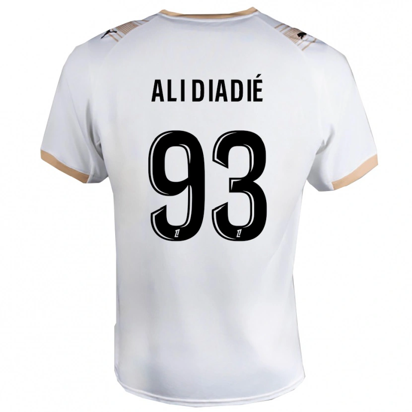 Danxen Kinder Mohamed Ali Diadié #93 Weiß Schwarz Auswärtstrikot Trikot 2025/26 T-Shirt Österreich