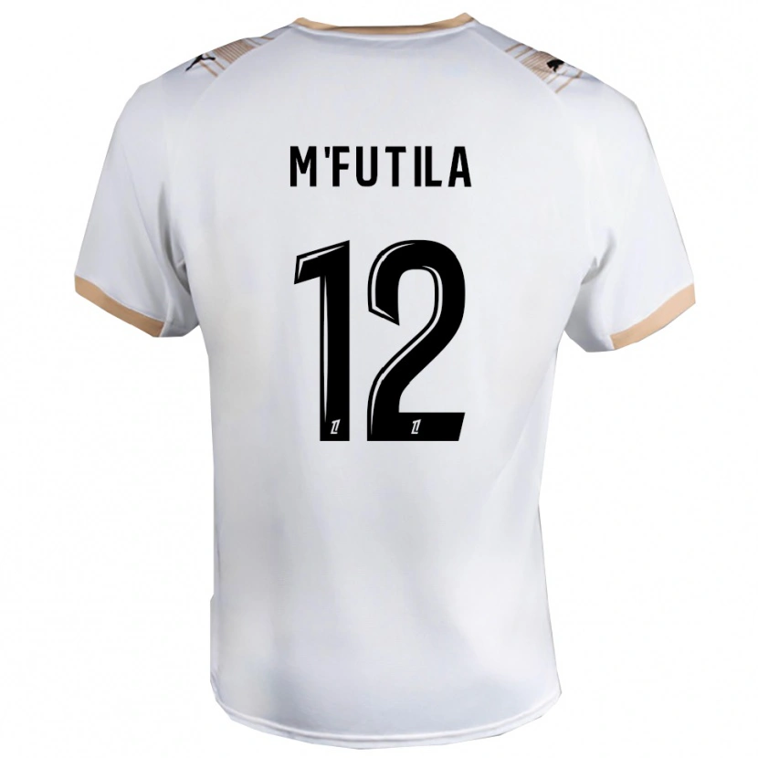 Danxen Kinder Hermi M'futila #12 Weiß Schwarz Auswärtstrikot Trikot 2025/26 T-Shirt Österreich