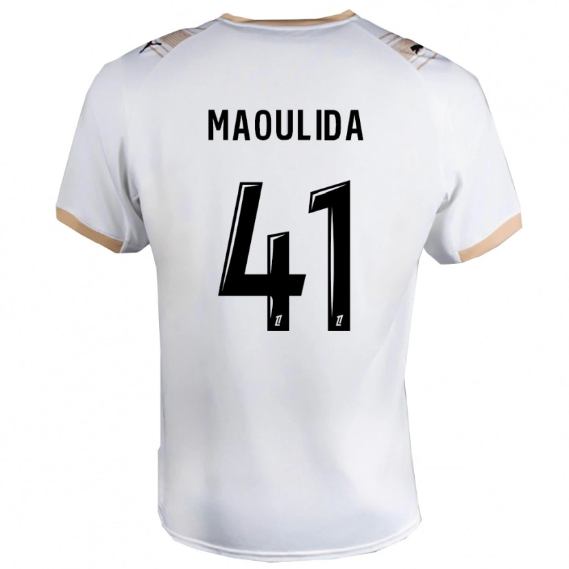 Danxen Kinder Assimina Maoulida #41 Weiß Schwarz Auswärtstrikot Trikot 2025/26 T-Shirt Österreich