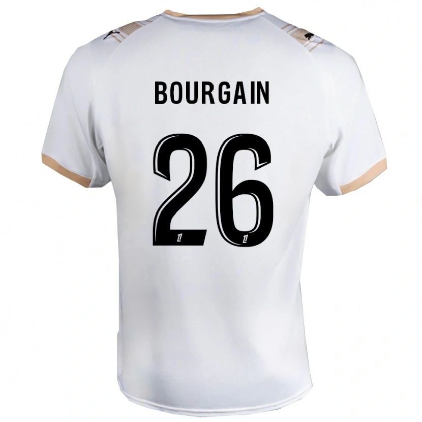 Danxen Kinder Léa Bourgain #26 Weiß Schwarz Auswärtstrikot Trikot 2025/26 T-Shirt Österreich