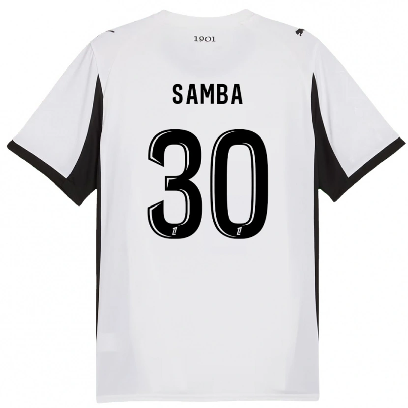 Danxen Kinder Brice Samba #30 Weiß Schwarz Auswärtstrikot Trikot 2025/26 T-Shirt Österreich
