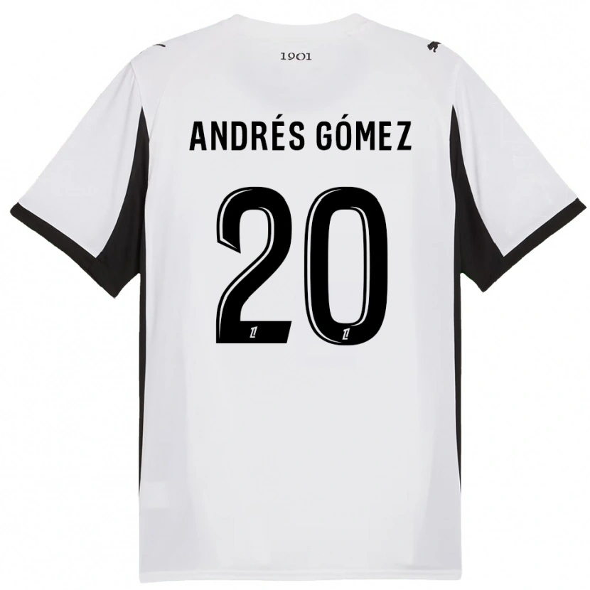 Danxen Kinder Carlos Andrés Gómez #20 Weiß Schwarz Auswärtstrikot Trikot 2025/26 T-Shirt Österreich
