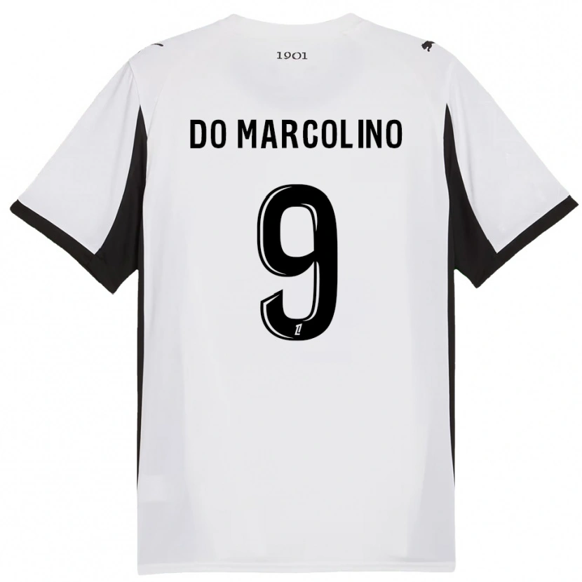 Danxen Kinder Alan Do Marcolino #9 Weiß Schwarz Auswärtstrikot Trikot 2025/26 T-Shirt Österreich