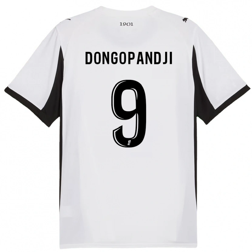 Danxen Kinder Kelvin Dongopandji #9 Weiß Schwarz Auswärtstrikot Trikot 2025/26 T-Shirt Österreich