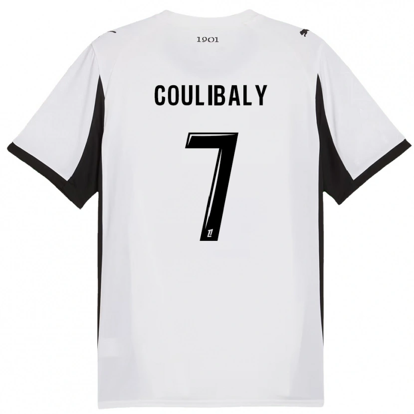 Danxen Kinder Boukary Coulibaly #7 Weiß Schwarz Auswärtstrikot Trikot 2025/26 T-Shirt Österreich