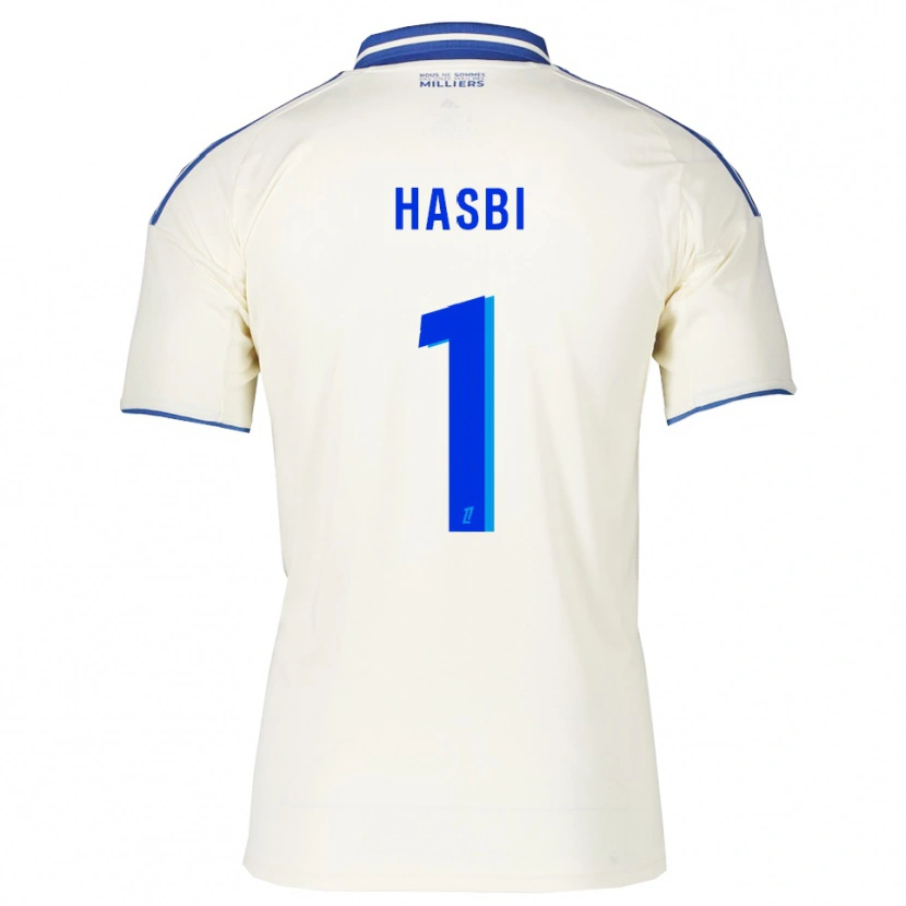 Danxen Kinder Walid Hasbi #1 Champagner Blau Auswärtstrikot Trikot 2025/26 T-Shirt Österreich