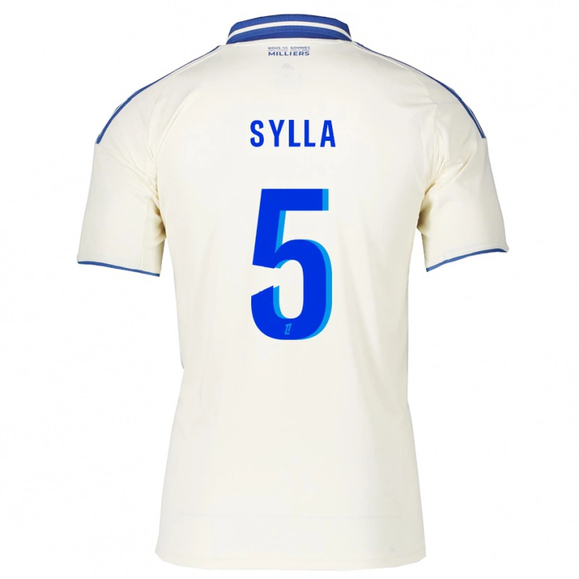 Danxen Kinder Abakar Sylla #5 Champagner Blau Auswärtstrikot Trikot 2025/26 T-Shirt Österreich