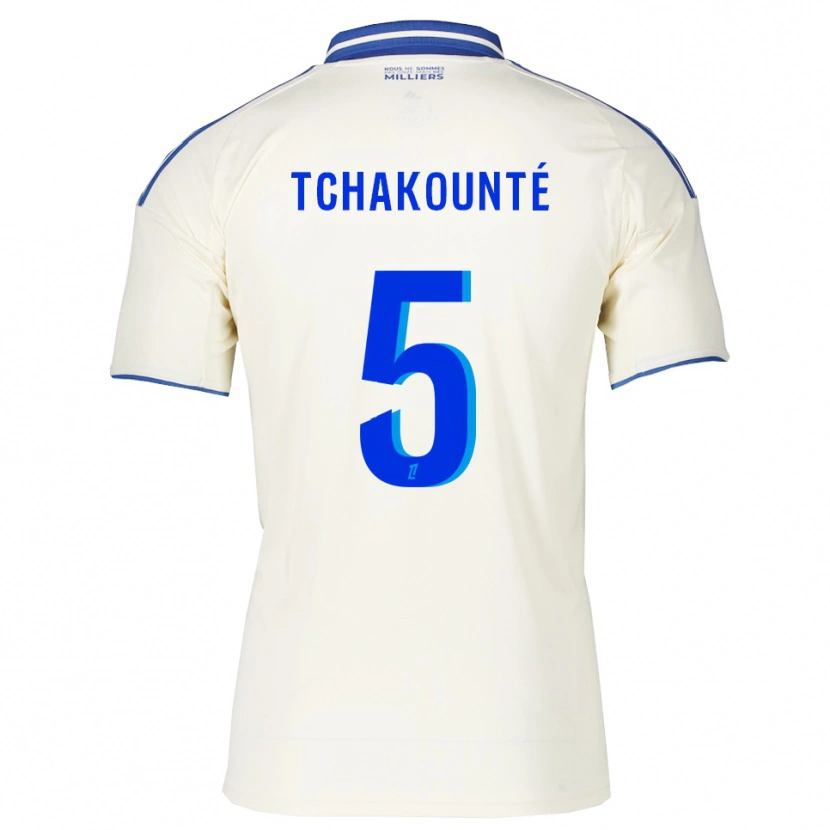 Danxen Kinder Anaëlle Tchakounté #5 Champagner Blau Auswärtstrikot Trikot 2025/26 T-Shirt Österreich