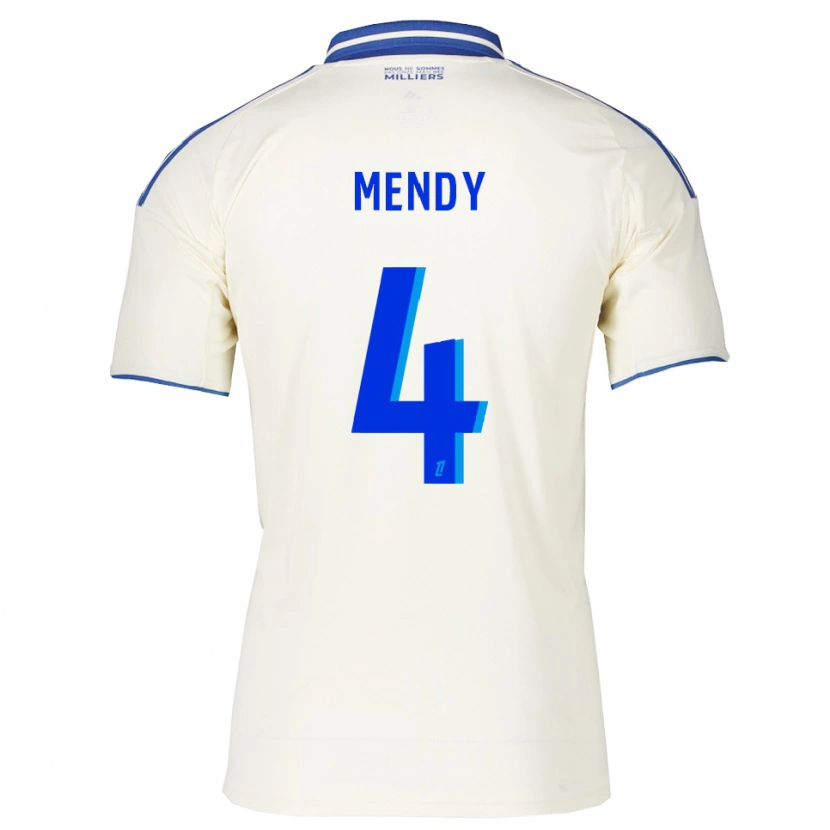Danxen Kinder François Mendy #4 Champagner Blau Auswärtstrikot Trikot 2025/26 T-Shirt Österreich