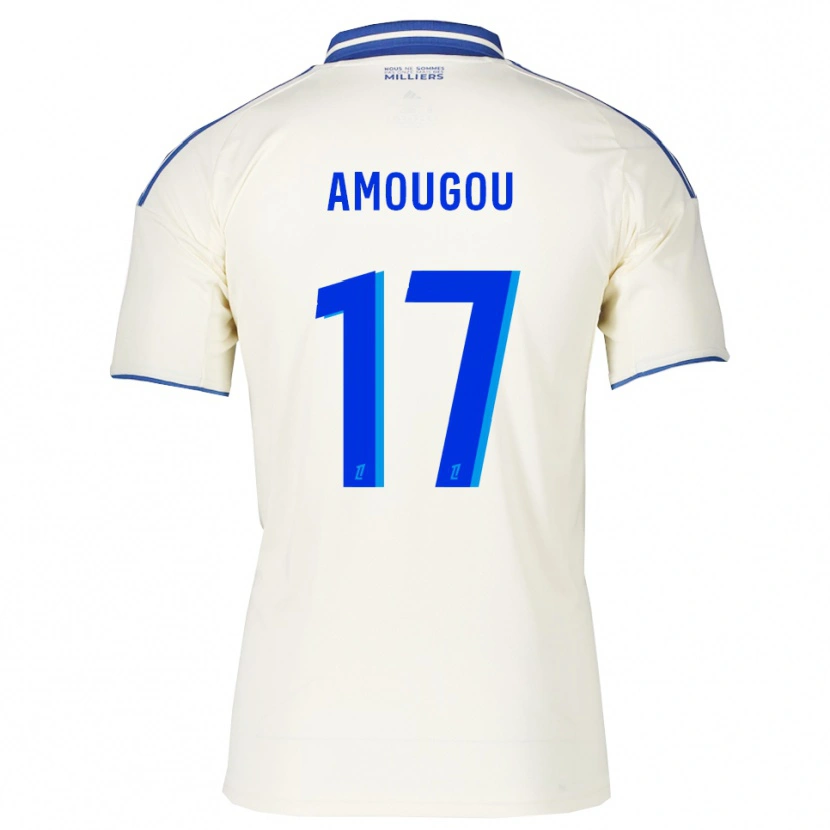 Danxen Kinder Mathis Amougou #17 Champagner Blau Auswärtstrikot Trikot 2025/26 T-Shirt Österreich