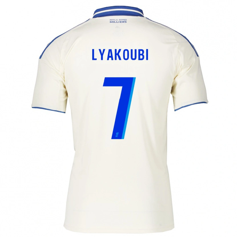 Danxen Kinder Oussama Lyakoubi #7 Champagner Blau Auswärtstrikot Trikot 2025/26 T-Shirt Österreich