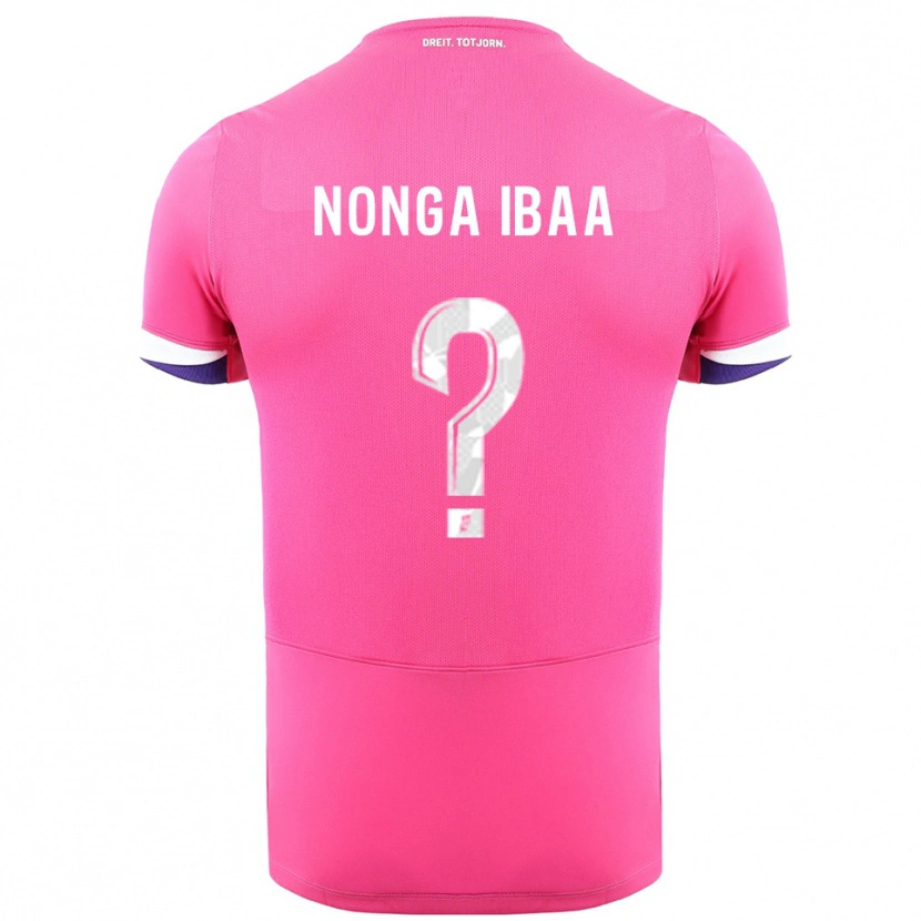 Danxen Kinder Alou Nonga Ibaa #0 Rosa Weiß Auswärtstrikot Trikot 2025/26 T-Shirt Österreich