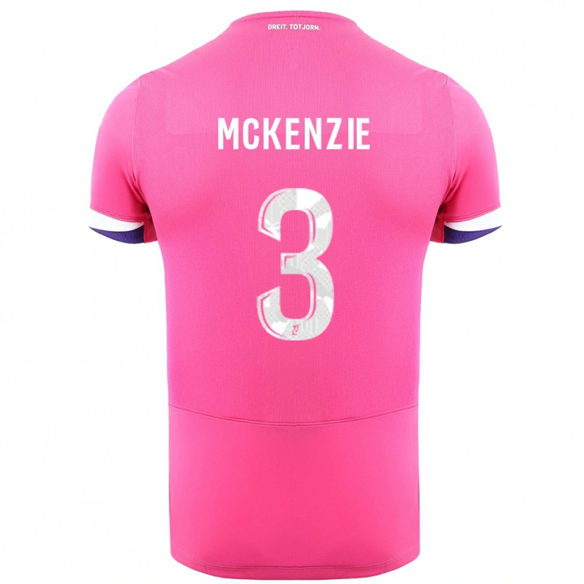 Danxen Kinder Mark Mckenzie #3 Rosa Weiß Auswärtstrikot Trikot 2025/26 T-Shirt Österreich