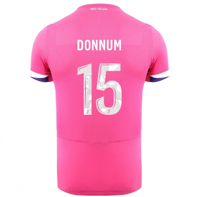 Danxen Kinder Aron Dønnum #15 Rosa Weiß Auswärtstrikot Trikot 2025/26 T-Shirt Österreich