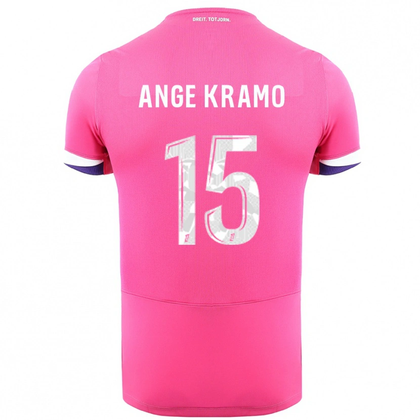 Danxen Kinder Marie Ange Kramo #15 Rosa Weiß Auswärtstrikot Trikot 2025/26 T-Shirt Österreich