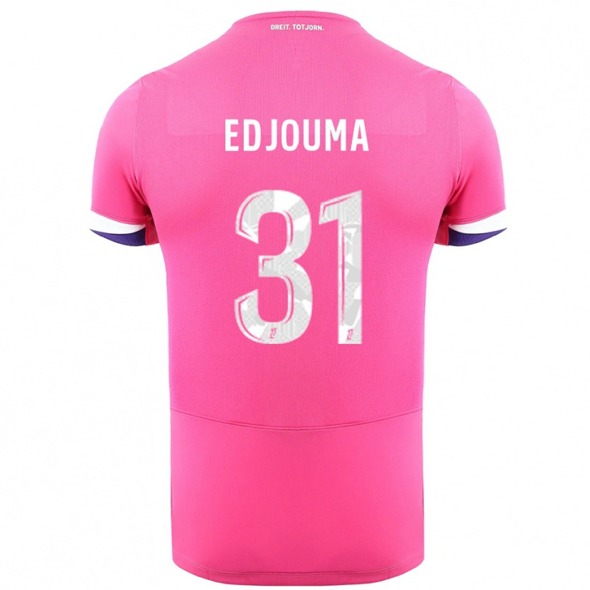 Danxen Kinder Noah Edjouma #31 Rosa Weiß Auswärtstrikot Trikot 2025/26 T-Shirt Österreich