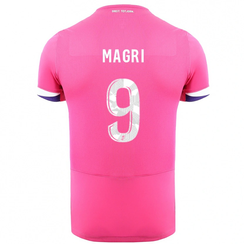 Danxen Kinder Frank Magri #9 Rosa Weiß Auswärtstrikot Trikot 2025/26 T-Shirt Österreich