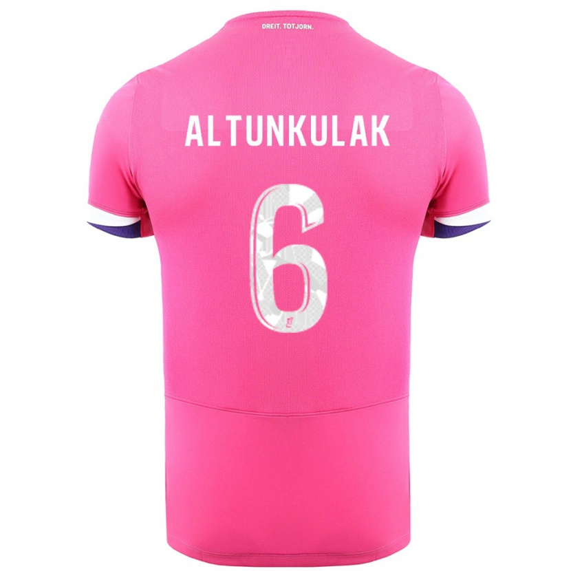Danxen Kinder Selen Altunkulak #6 Rosa Weiß Auswärtstrikot Trikot 2025/26 T-Shirt Österreich