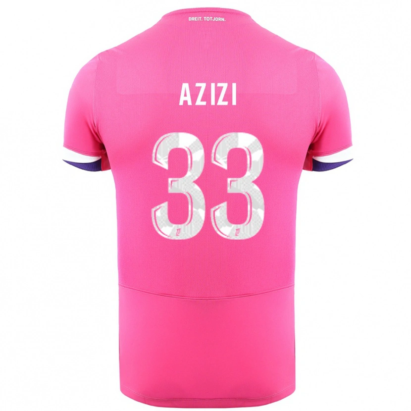 Danxen Kinder Ilyas Azizi #33 Rosa Weiß Auswärtstrikot Trikot 2025/26 T-Shirt Österreich