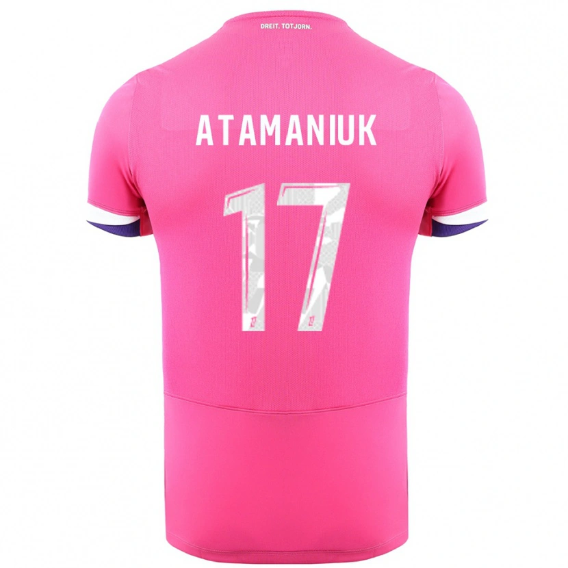 Danxen Kinder Alexandra Atamaniuk #17 Rosa Weiß Auswärtstrikot Trikot 2025/26 T-Shirt Österreich