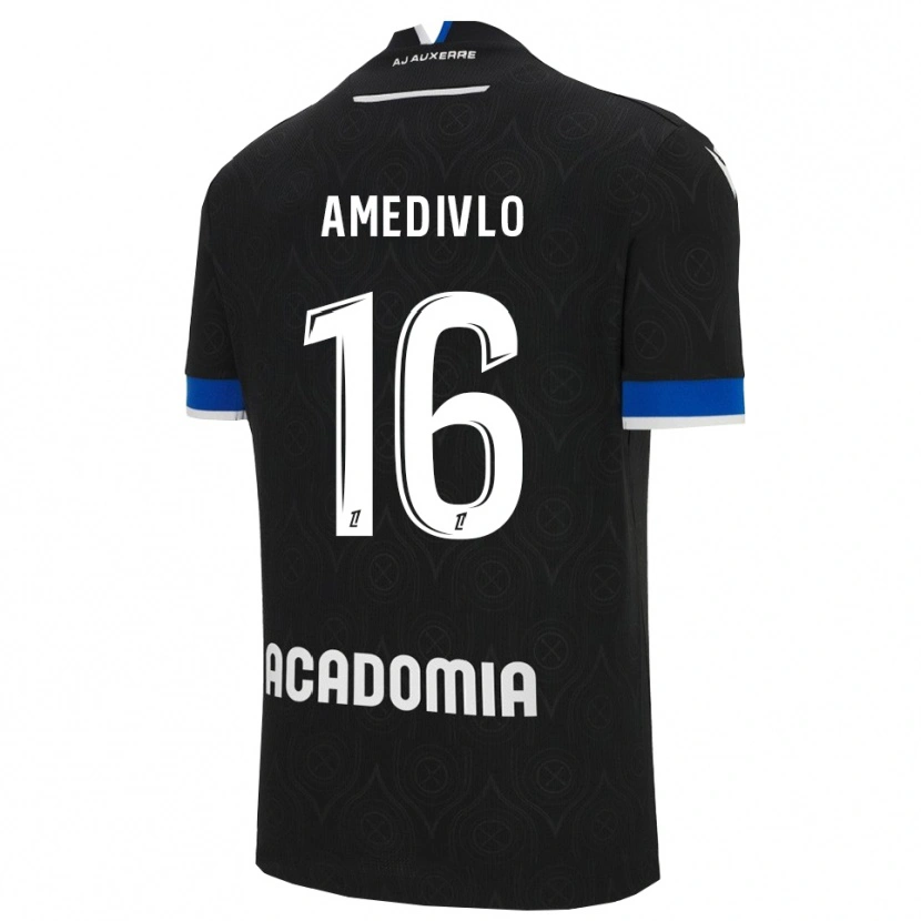 Danxen Kinder Rayann Amedivlo #16 Schwarz Weiß Auswärtstrikot Trikot 2025/26 T-Shirt Österreich
