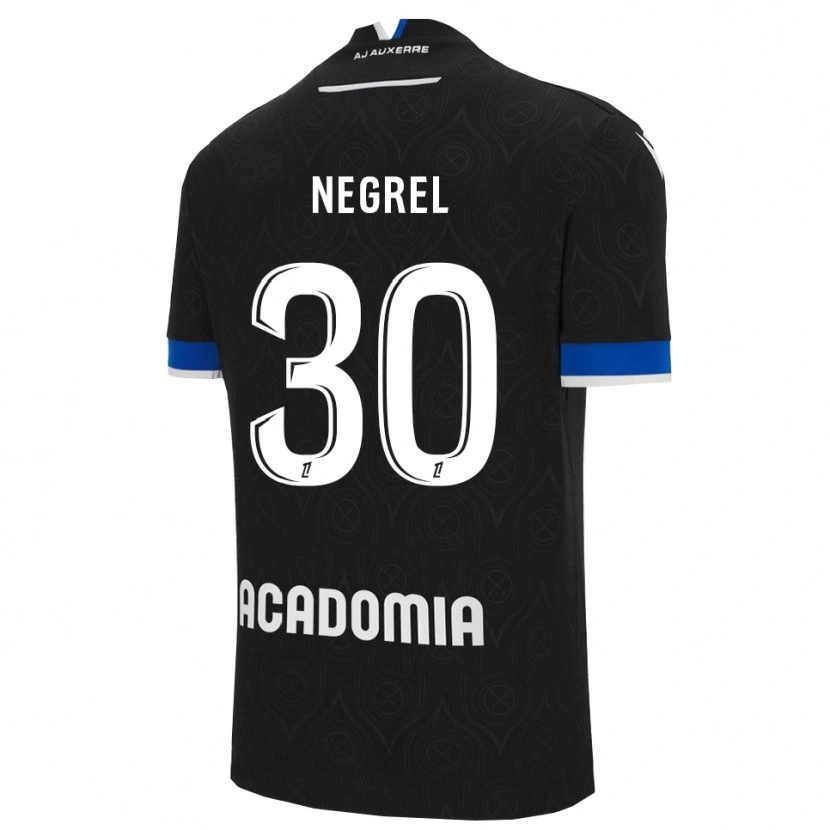 Danxen Kinder Tom Negrel #30 Schwarz Weiß Auswärtstrikot Trikot 2025/26 T-Shirt Österreich