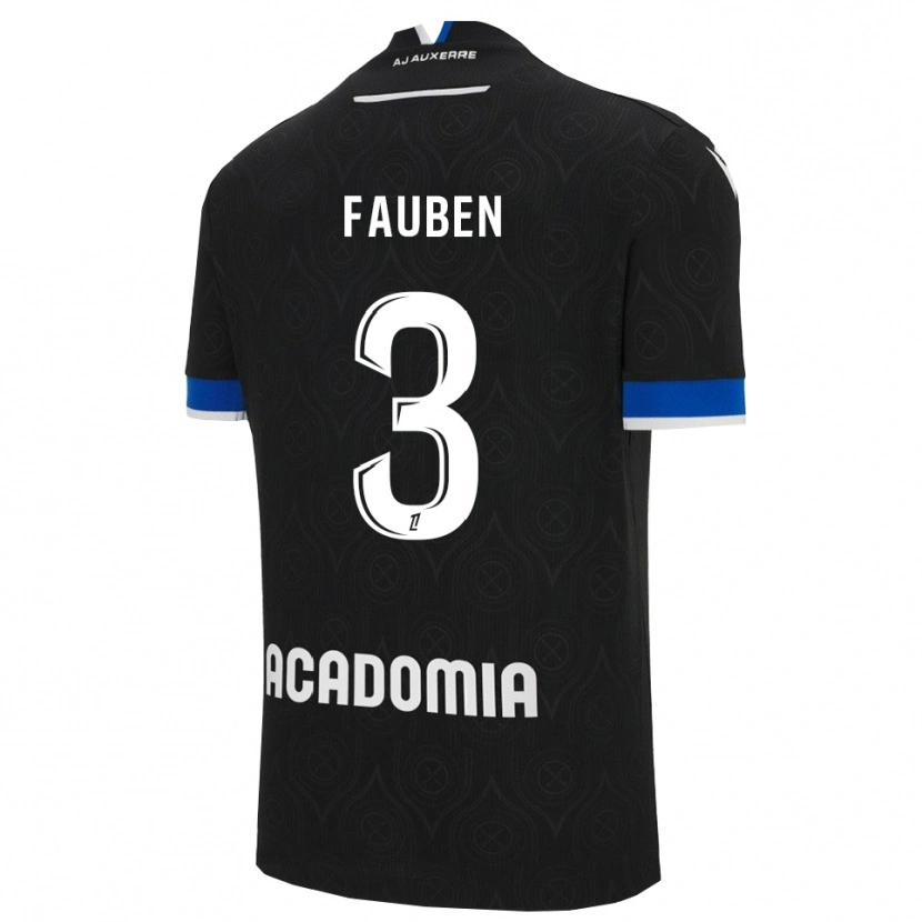 Danxen Kinder Marc-Allan Fauben #3 Schwarz Weiß Auswärtstrikot Trikot 2025/26 T-Shirt Österreich