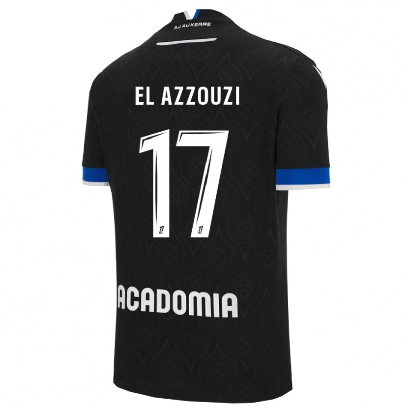 Danxen Kinder Oussama El Azzouzi #17 Schwarz Weiß Auswärtstrikot Trikot 2025/26 T-Shirt Österreich