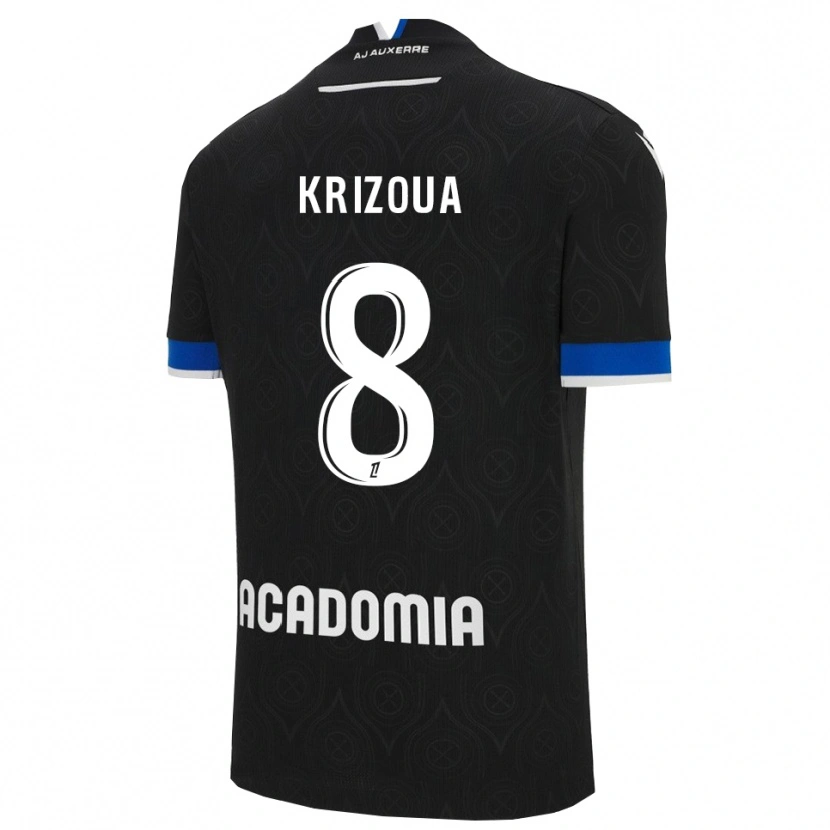 Danxen Kinder Alvin Krizoua #8 Schwarz Weiß Auswärtstrikot Trikot 2025/26 T-Shirt Österreich