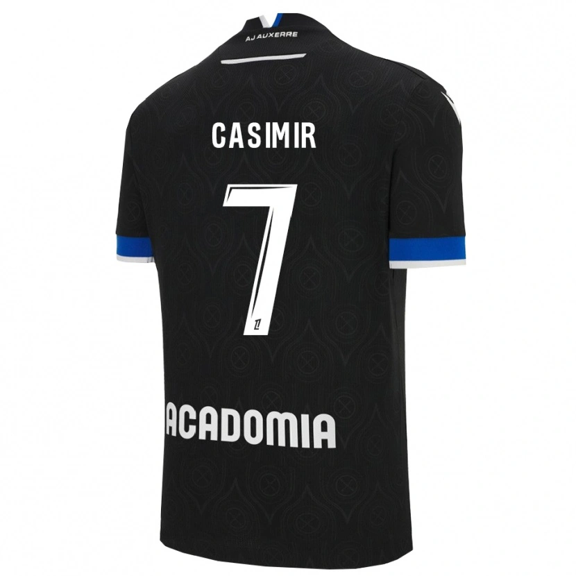 Danxen Kinder Josué Casimir #7 Schwarz Weiß Auswärtstrikot Trikot 2025/26 T-Shirt Österreich