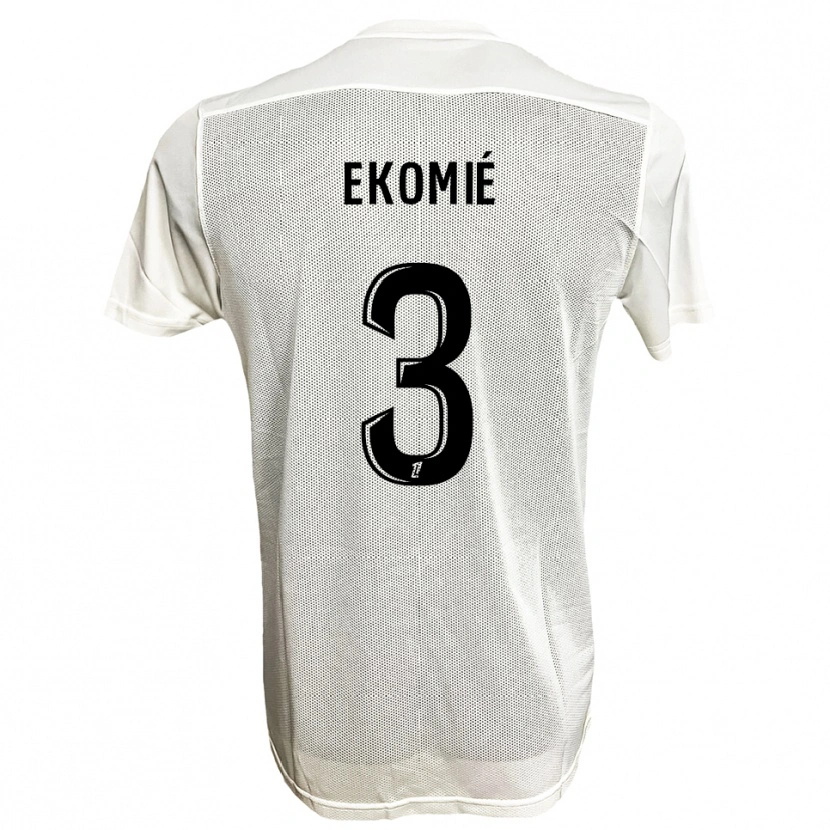 Danxen Kinder Jacques Ekomié #3 Schwarz Weiß Auswärtstrikot Trikot 2025/26 T-Shirt Österreich