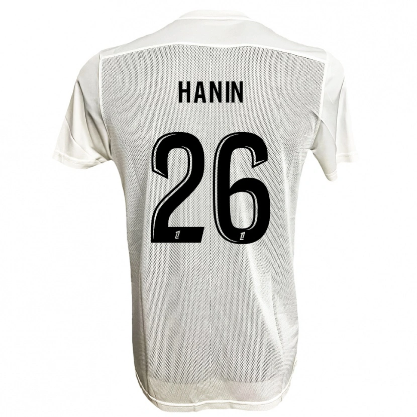 Danxen Kinder Florent Hanin #26 Schwarz Weiß Auswärtstrikot Trikot 2025/26 T-Shirt Österreich