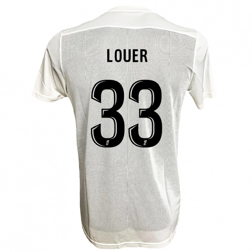 Danxen Kinder Marius Louër #33 Schwarz Weiß Auswärtstrikot Trikot 2025/26 T-Shirt Österreich