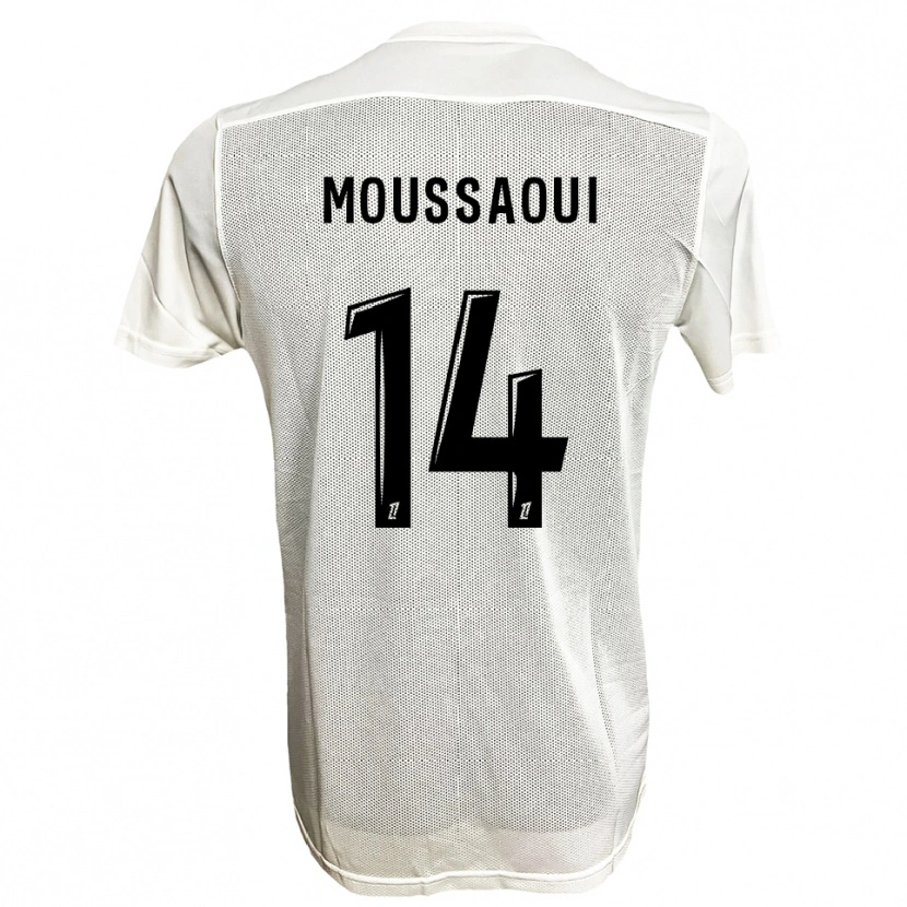 Danxen Kinder Amine Moussaoui #14 Schwarz Weiß Auswärtstrikot Trikot 2025/26 T-Shirt Österreich