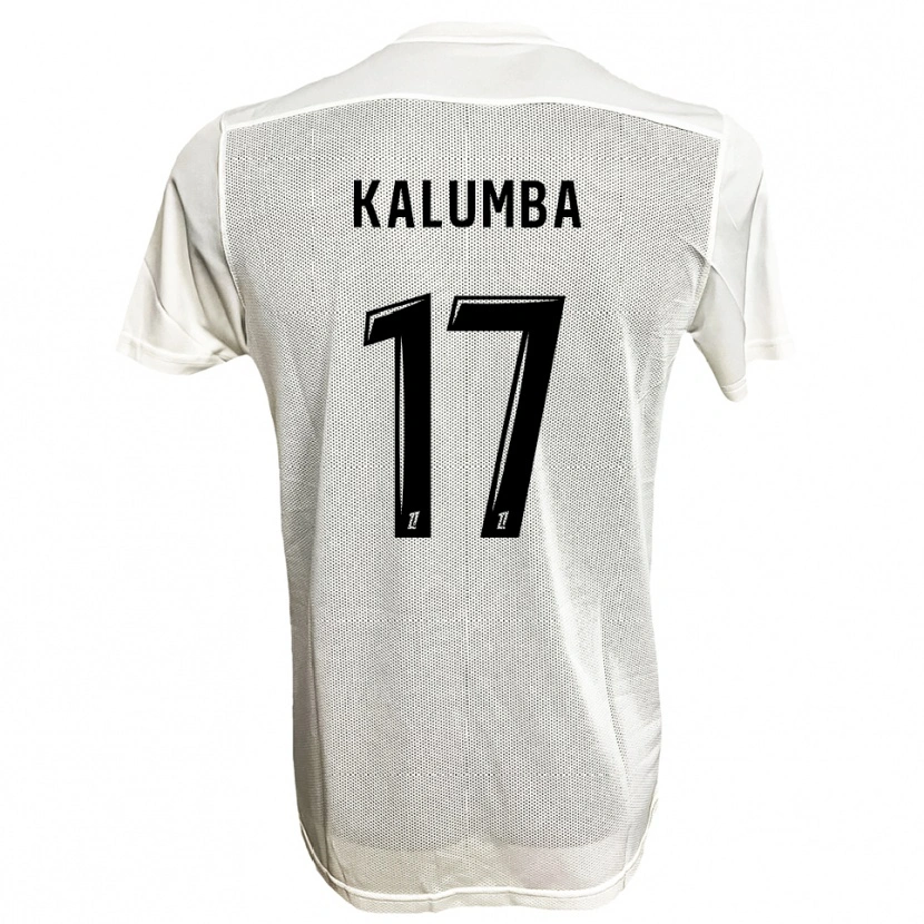 Danxen Kinder Justin Kalumba #17 Schwarz Weiß Auswärtstrikot Trikot 2025/26 T-Shirt Österreich