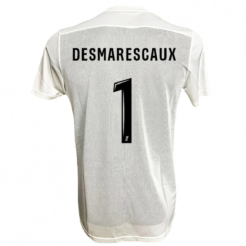 Danxen Kinder Émile Desmarescaux #1 Schwarz Weiß Auswärtstrikot Trikot 2025/26 T-Shirt Österreich