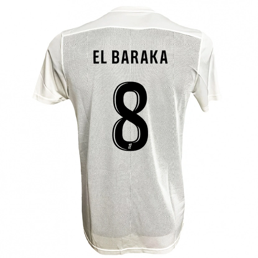 Danxen Kinder Jibril El Baraka #8 Schwarz Weiß Auswärtstrikot Trikot 2025/26 T-Shirt Österreich