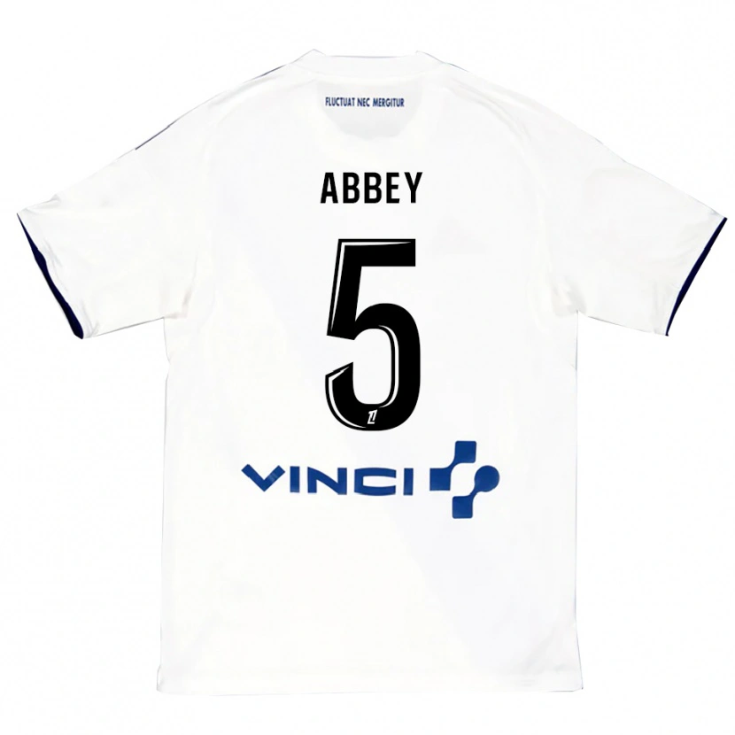 Danxen Kinder Emmanuel Abbey #5 Weiß Blau Auswärtstrikot Trikot 2025/26 T-Shirt Österreich